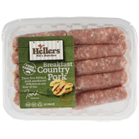 Hellers Fat Free Breakfast Country Pork Sausages 350g