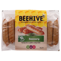 Beehive Precooked Savoury Sausages 1kg