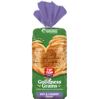 Tip Top Goodness Grains Soy & Linseed Toast Bread 700g