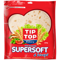 Tip Top Supersoft White Wraps 6ea