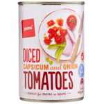 Pams Italian Diced Tomatoes Capsicum & Onion In Juice 400g