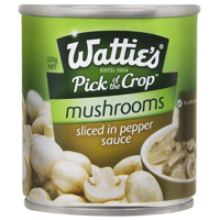 Wattie's Sliced Mushrooms With Pepper Sauce 220g