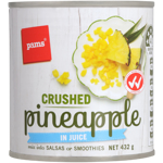 Pams Crushed Pineapple In Juice 425g