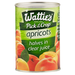 Wattie's Apricot Halves In Clear Juice 410g
