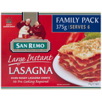 San Remo Large Instant Lasagna Oven Ready Sheets 375g