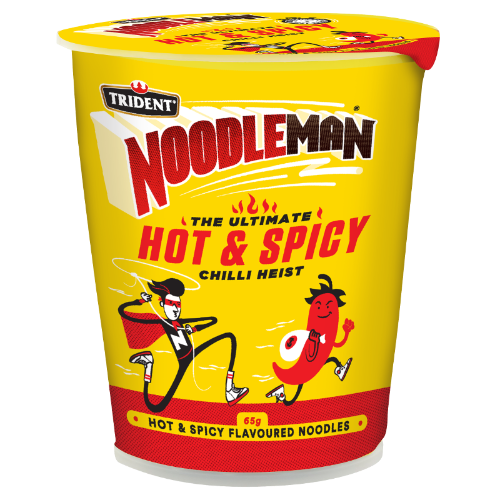 Trident Noodle Man Hot & Spicy Flavoured Noodles 65g Prices - FoodMe