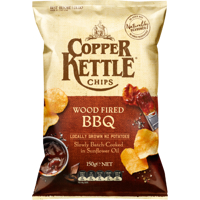 Copper Kettle Wood Fired BBQ Potato Chips 150g