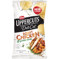 Eta Uppercuts Deli Cut Roast Chicken & Garden Herbs Potato Chips 140g