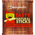 Dairyworks Tasty Natural Cheese Sticks 10pk 200g