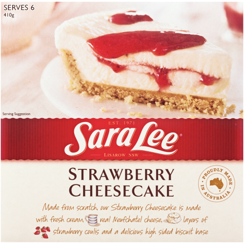 Sara Lee Strawberry Cheesecake 410g Prices Foodme 