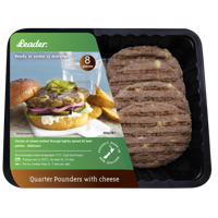 Leader Quarter Pounder With Cheese Patties 8ea