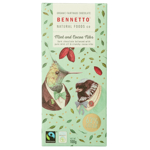 Bennetto Mint And Cocoa Nibs Chocolate Block 100g