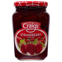 Craigs Strawberry Jam jar 375g