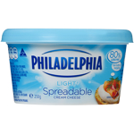 Philadelphia Light Spreadable Cream Cheese 250g