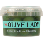 The Olive Lady Sicilian Style Green Olives 280g