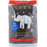 Five Stars Elephant Thai Black Jasmine Rice 1kg