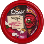 Obela Balsamic Beetroot Feta & Cashews Deli Style Dip 150g
