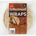 Pams Wheatmeal Wraps 6ea