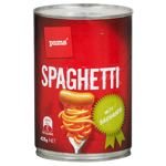 Pams Spaghetti With Sausages 425g