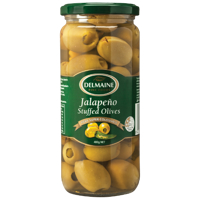 Delmaine Jalapeno Stuffed Olives 480g