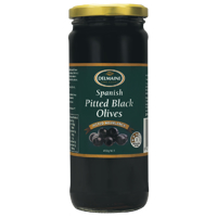 Delmaine Spanish Pitted Black Olives 450g