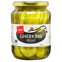 Pams Sliced Pickled Gherkins 670g
