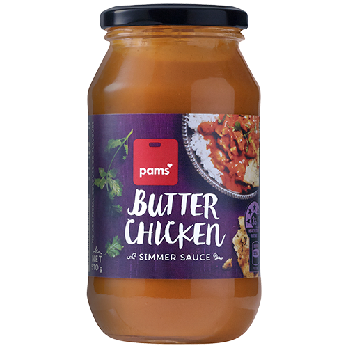 Pams Simmer Sauce Indian Butter Chicken Jar 510g Prices FoodMe