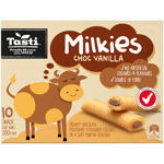 Tasti Choc Vanilla Milkies Snack Size Bar 10pk
