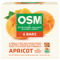One Square Meal Apricot With Manuka Honey Bars 6pk