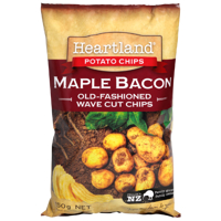 Heartland Potato Chips Maple Bacon Wave Cut Chips 150g