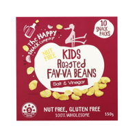 The Happy Snack Company Kids Salt & Vinegar Roasted Fav-va Beans 10pk