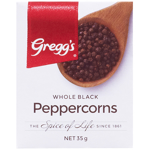 Gregg's Whole Black Peppercorns 35g