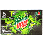 Mountain Dew Soft Drink Cans 15pk