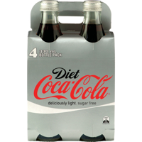 Coca Cola Diet Soft Drink Bottles 4pk