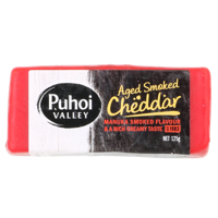 Puhoi Valley Manuka Smoked Cheddar Cheese 125g