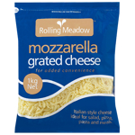 Rolling Meadow Mozzarella Grated Cheese 1kg