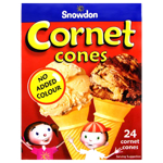 Snowdon Cornet Cones No Added Colour 24ea