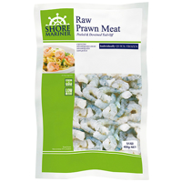Shore Mariner Raw Prawn Meat Peeled & Tail Off 400g