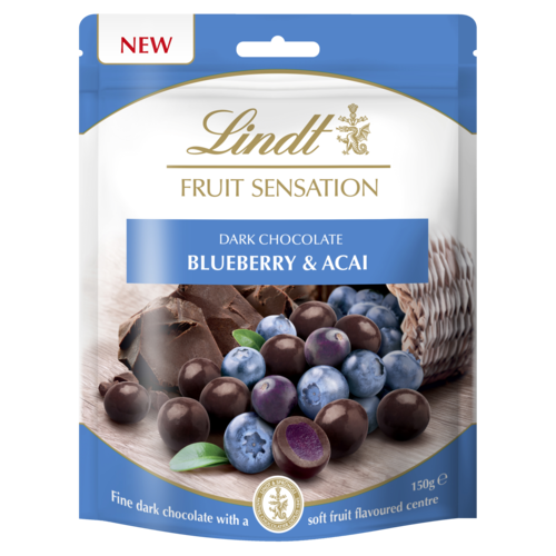 Lindt Fruit Sensation blueberry & Acai Dark Chocolate 150g