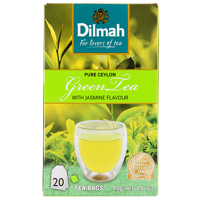 Dilmah Pure Ceylon Green Tea Wtih Jasmine Bags 20pk