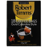 Robert Timms Gold Colombia Style Coffee Bags 105g