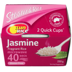 SunRice Quick Cups Fragrant Jasmine 2pk