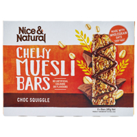 Nice & Natural Choc Squiggle Chewy Muesli Bars 6pk