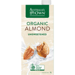 Australia's Own Organic Unsweetened Organic Almond Milk 1l