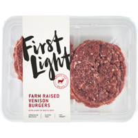 First Light Farm Raised Venison Burger Patties 400g