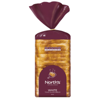Norths White Toast Sliced Bread 600g