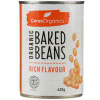 Ceres Organics Organic Baked Beans Rich Flavour 420g