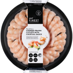 Pams Finest Thaw & Serve Cooked Prawn Cutlets With Cocktail Sauce 400g