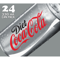 Diet Coca-Cola Soft Drink Cans