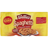 Wattie's Spaghetti In Tomato Sauce 3pk